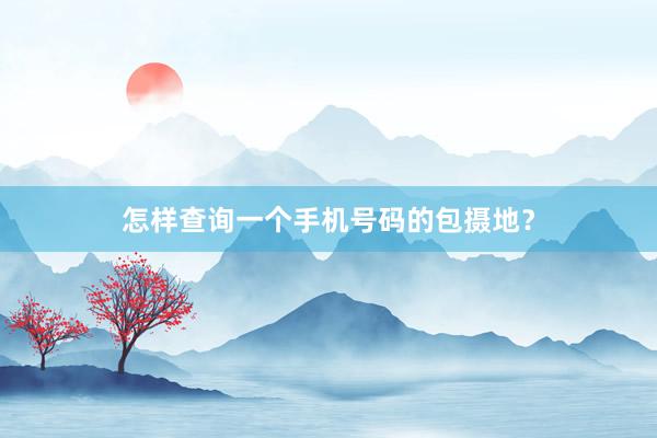 怎样查询一个手机号码的包摄地？